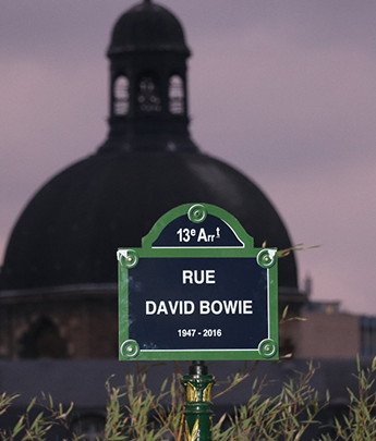 Une rue Bowie à Paris.